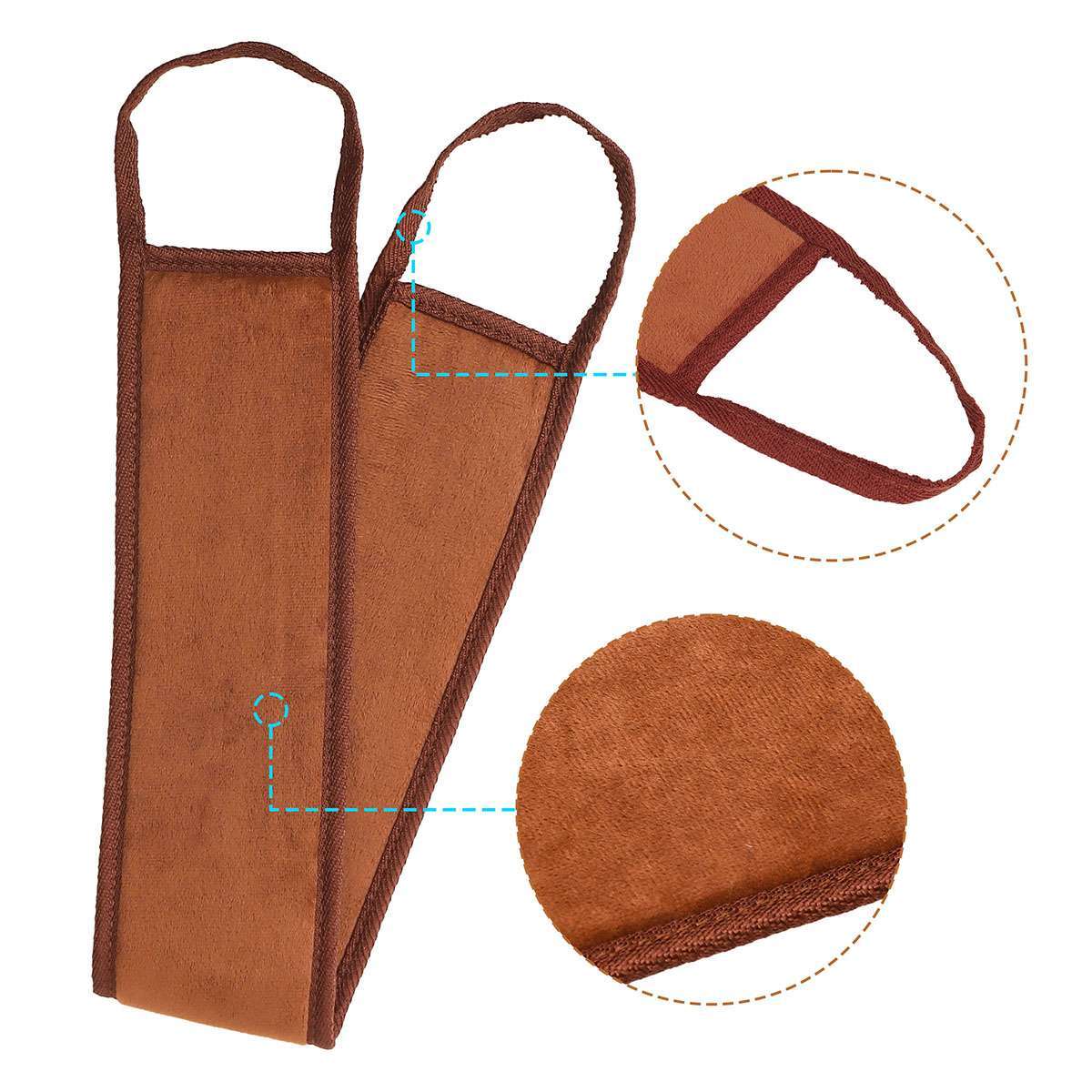Self Tanning Lotion Applicator Mitt & Back Rubbing Strap Set for Even Sunless Tan