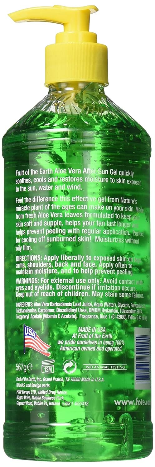 Aloe Vera After Sun Gel for Skin Moisturizing & Sunburn Relief - 20 fl oz, 2 Pack