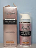 Dark Tanning Lotion - 2 HR Express Self Tanner 3.3 oz - Torn Box