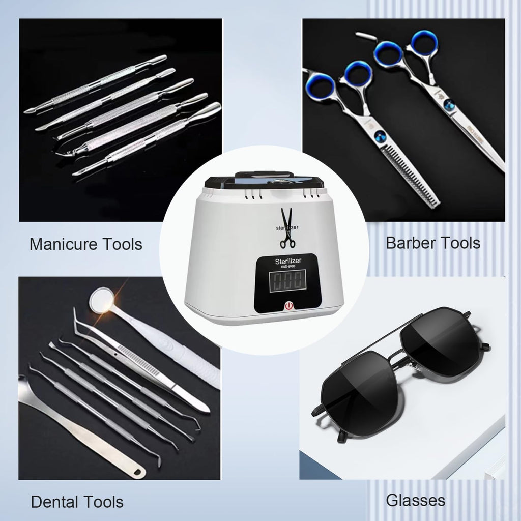 Portable Nail Tool Sterilizer with Glass Beads for Salon & Dental Use