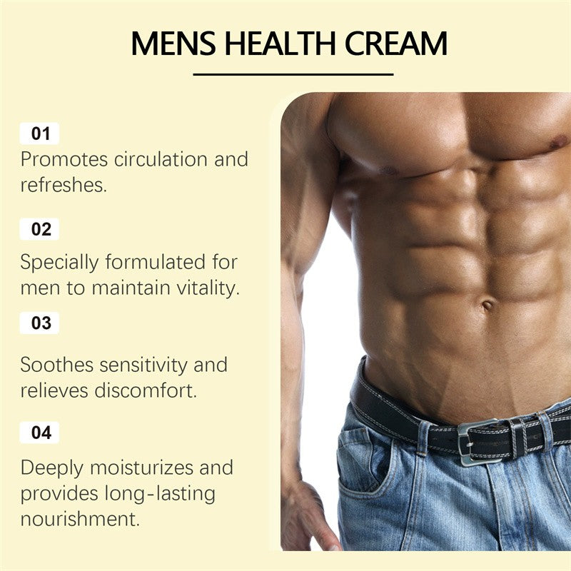 Men's Health Revitalizing Cream - Vitality & Stamina Boost, Soothes Skin