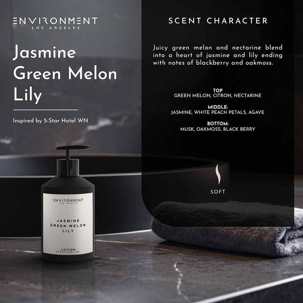 Scented Body Lotion with Jasmine Green Melon Lily - 300ml Hand & Skin Care