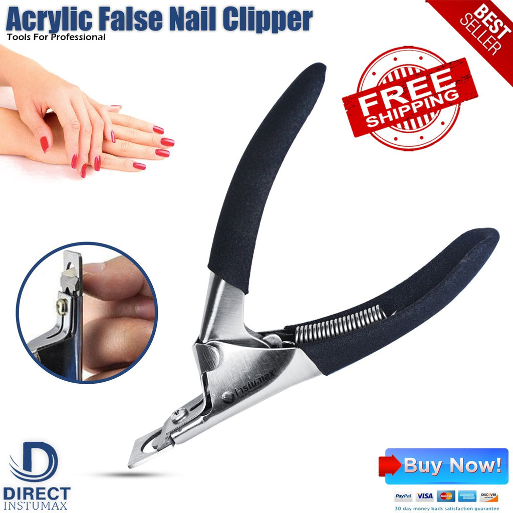 Acrylic Nail Clipper for False Nails, Manicure Cutter & Tip Trimmer