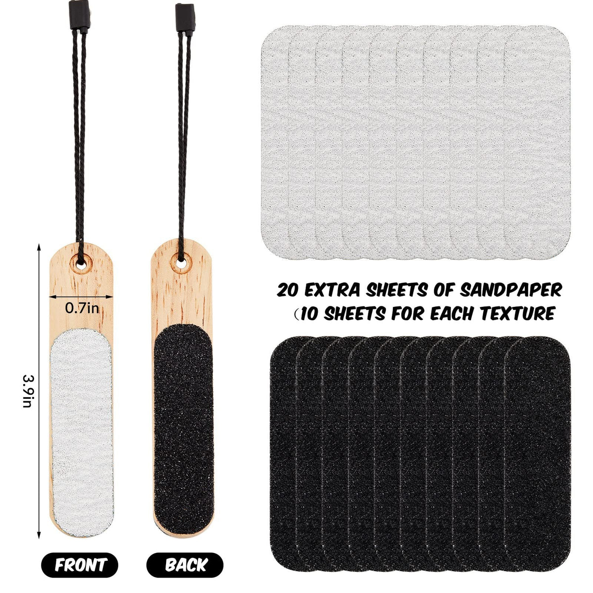 Double Sided Foot Callus Remover & Nail File Set for Climbing & Personal Care