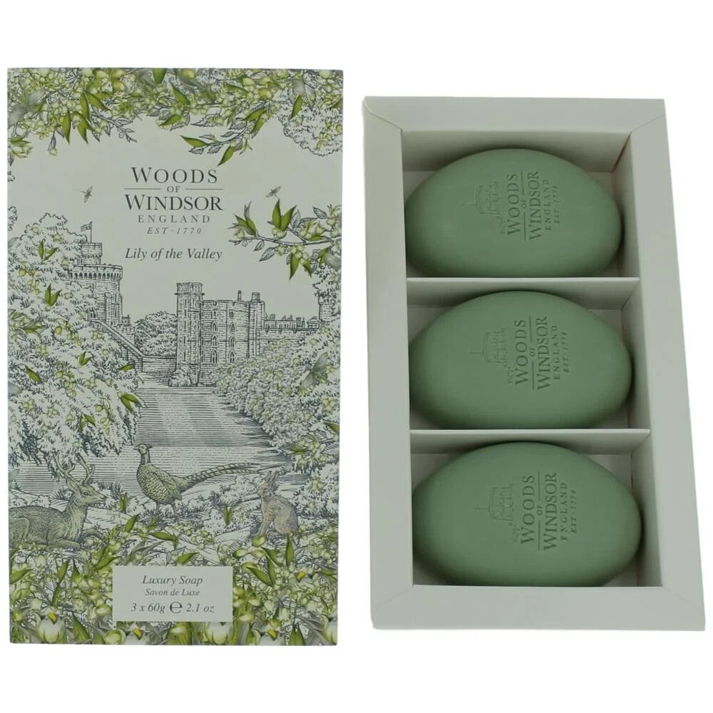 Lily of the Valley Luxury Soap Set - Pack of 2, 3.2oz Each, Free Shipping
