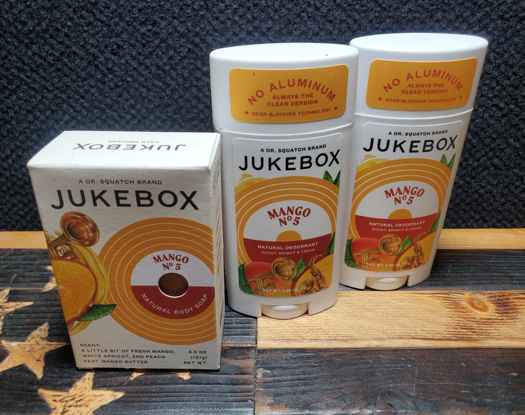 Jukebox Mango No. 5 Natural Deodorants & Body Soap Set - Mango & Peach Scent