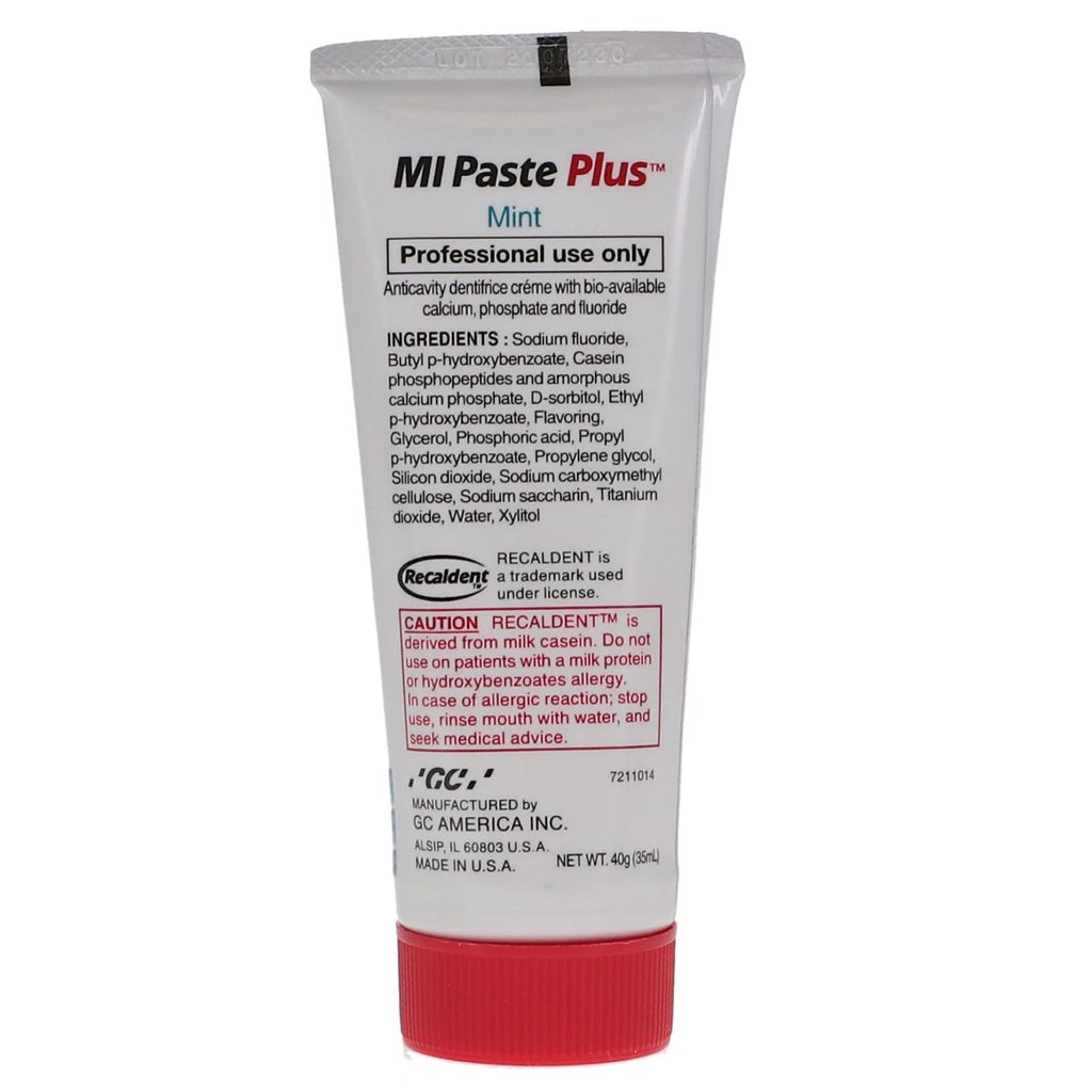 Mint Fluoride Toothpaste with Calcium & Phosphate - Enamel Strengthening 40g Tube