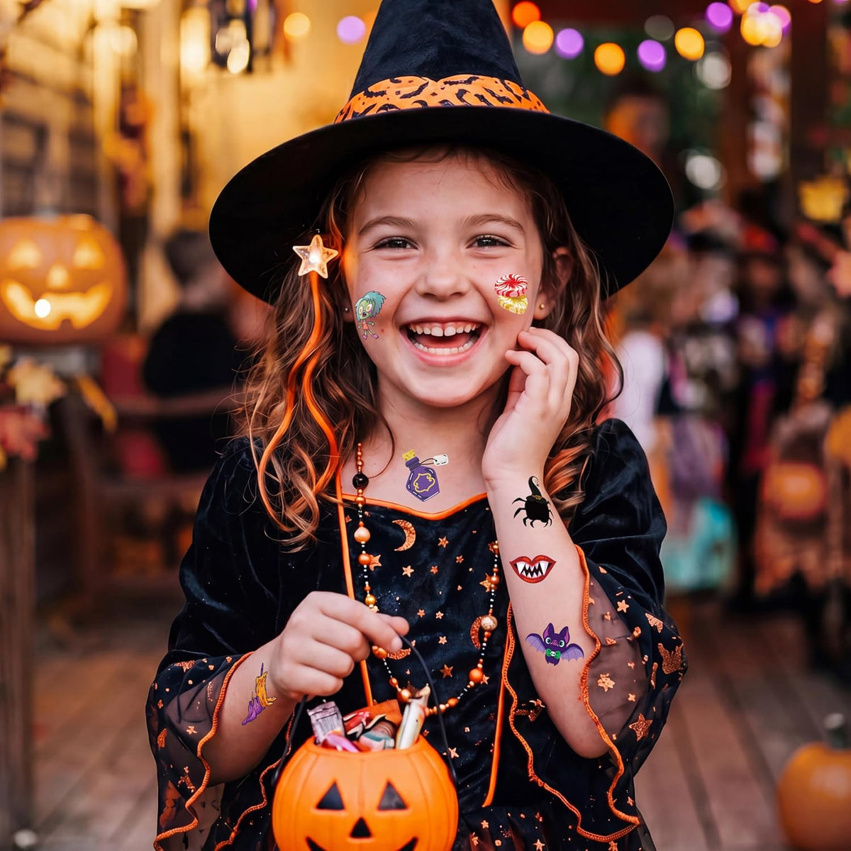 Halloween Glowing Tattoos for Kids 306 PCS – Trick or Treat Party Favors