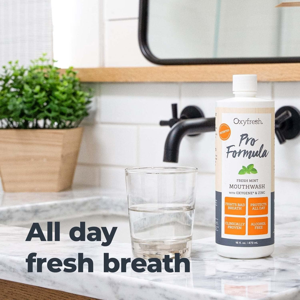 Zinc Mouthwash for Fresh Breath & Oral Care - Fluoride-Free, Natural Essential Oils