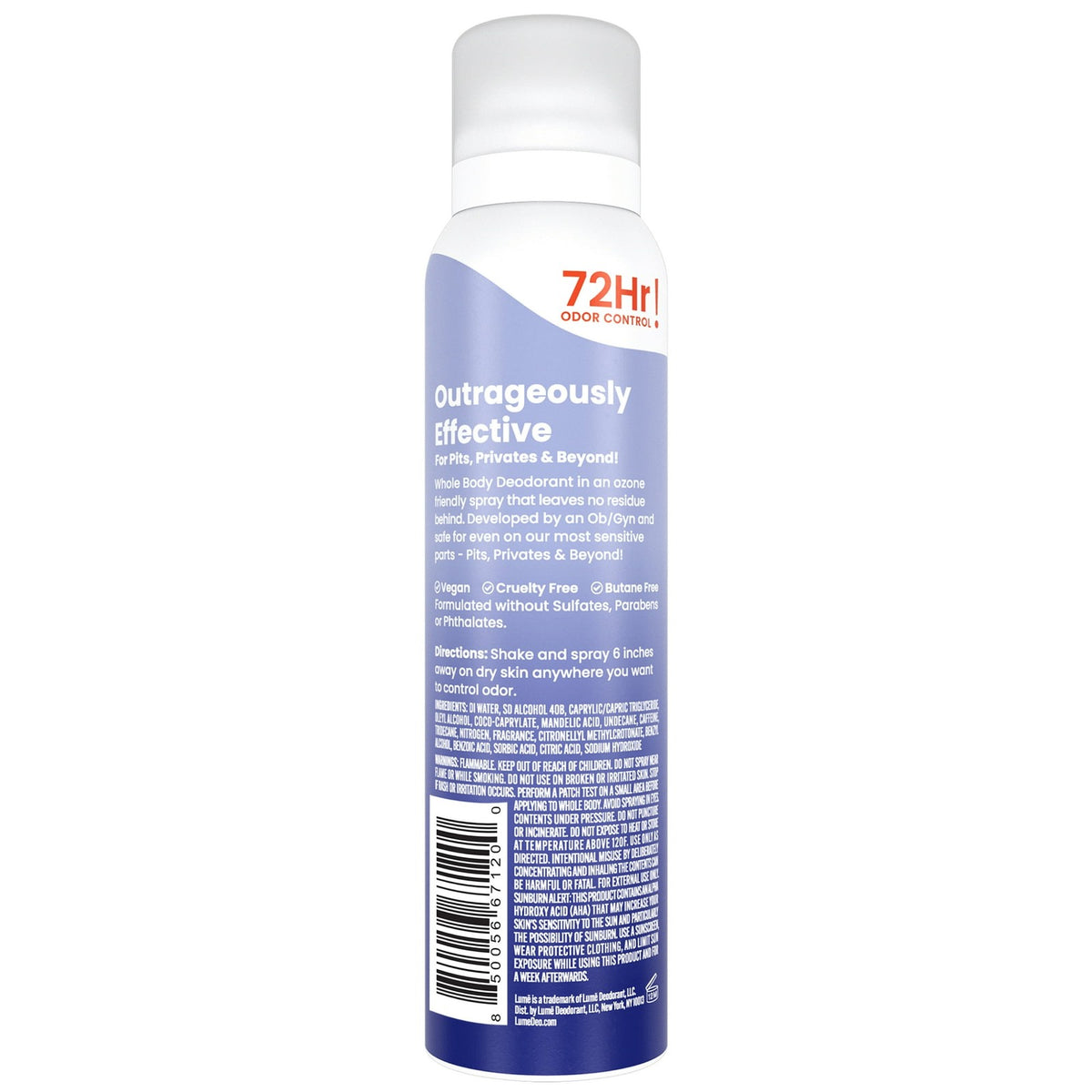 2 Pack Women’s Invisible Body Deodorant Spray - Aluminum Free, 3.6 oz