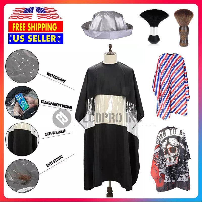 Professional Hair Cutting Cape with Adjustable Clips for Salons & Barbershops