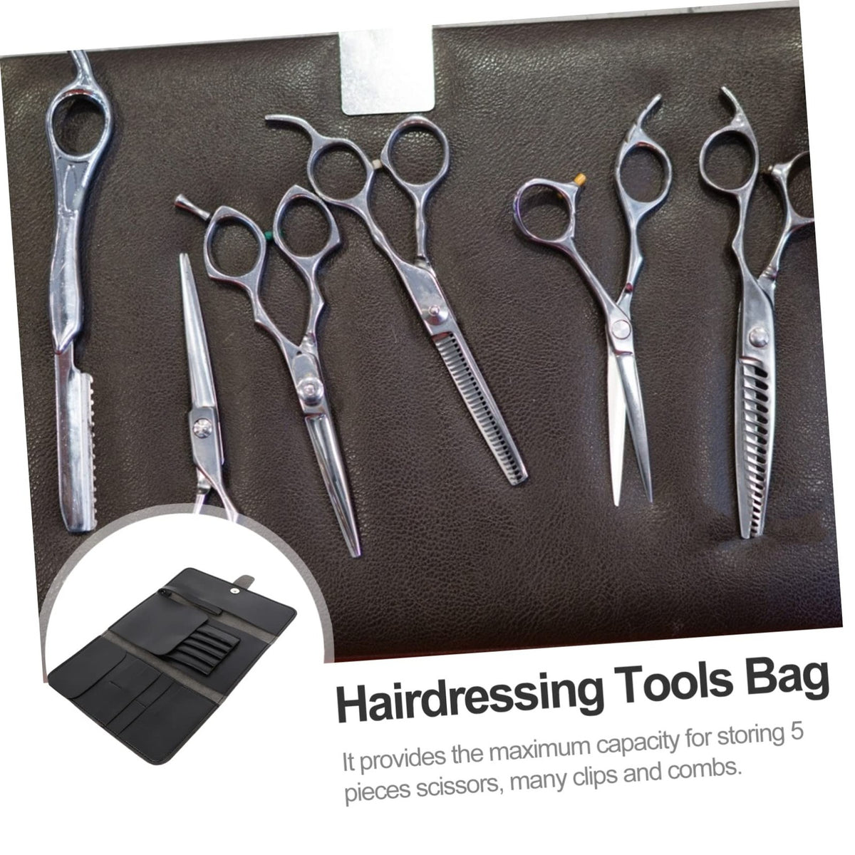 Hairdressing Scissor Holder Case 2PCS Professional Barber Tool Pouch
