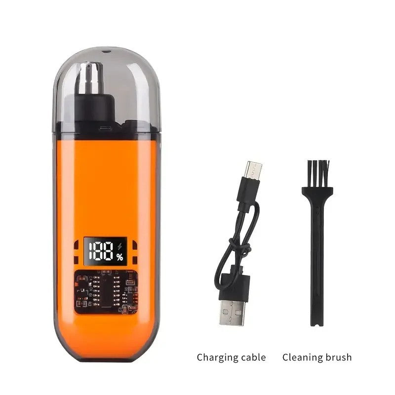 USB Rechargeable Nose & Ear Hair Trimmer for Men Portable Grooming Clipper