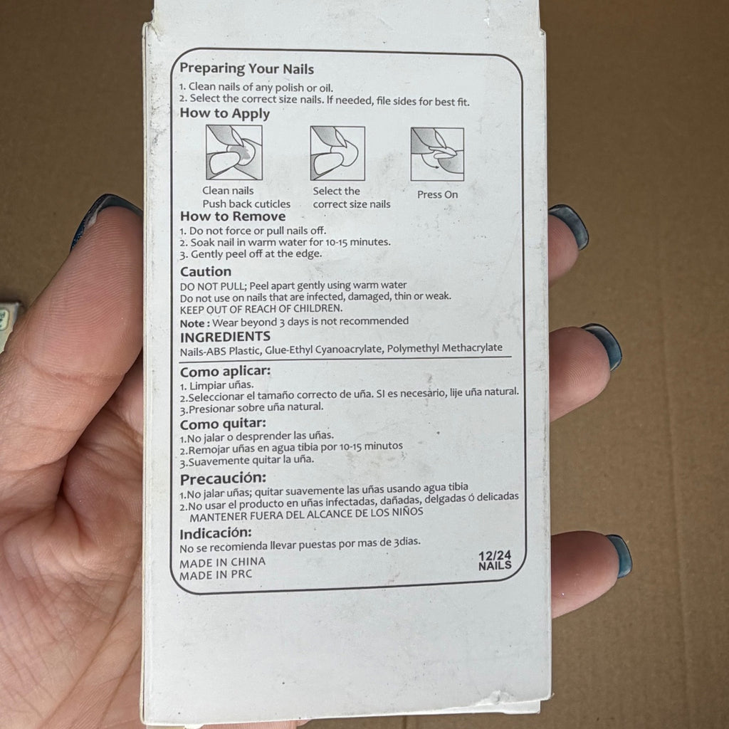 3 Boxes of 24 Reusable Press-On Nail Sets - Variety Styles, Easy to Apply & Remove