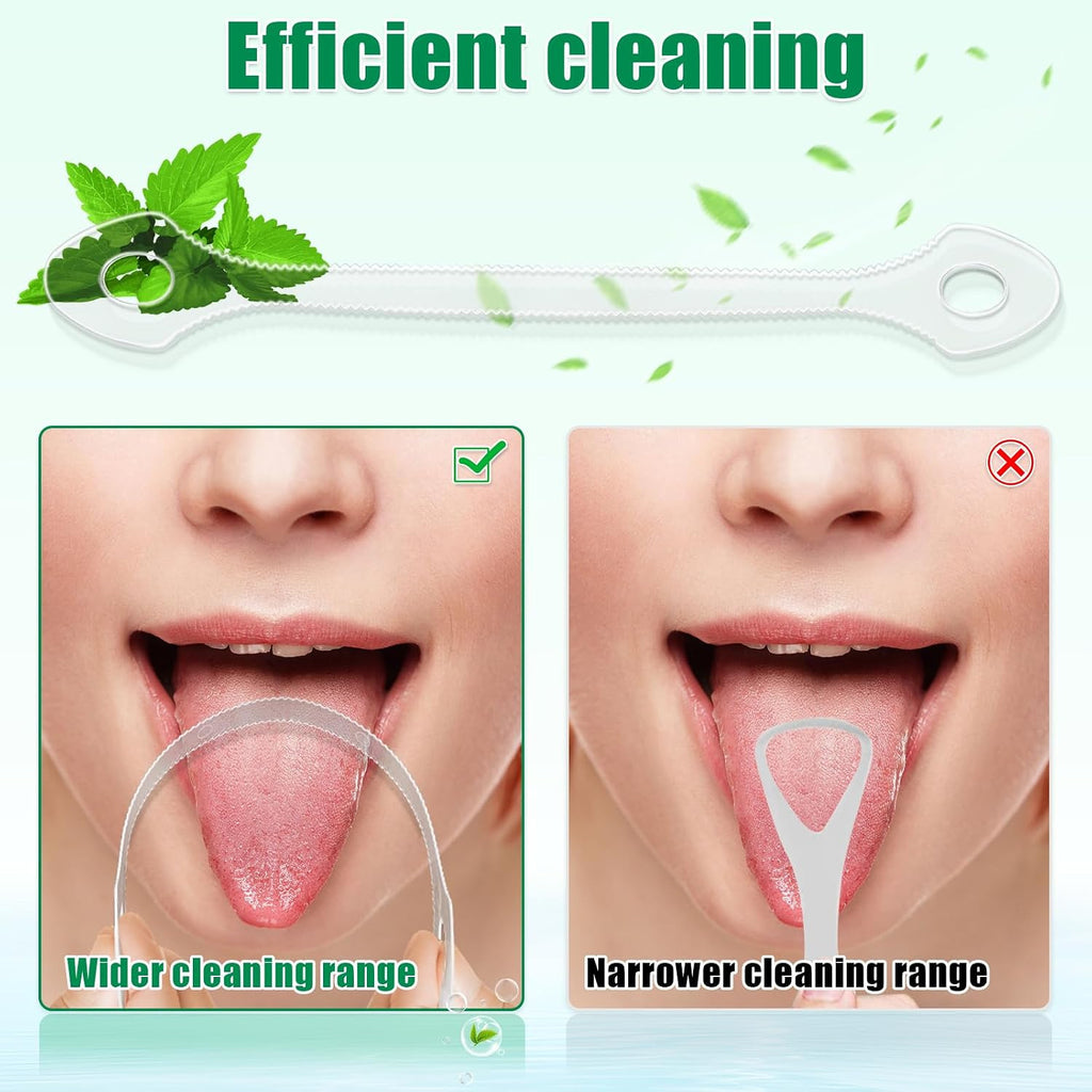 Disposable Tongue Scraper Pack - No Wash Plastic Oral Cleaners for Adults & Kids