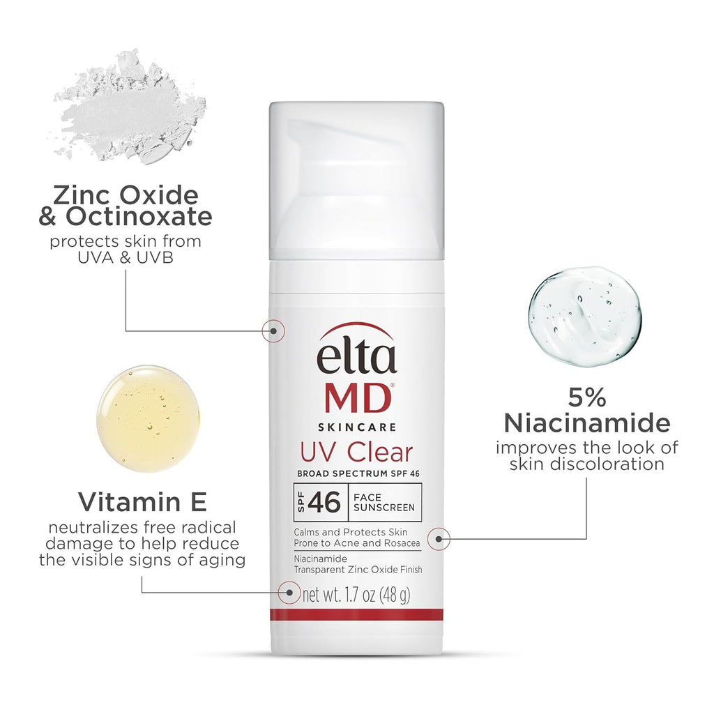 EltaMD UV Clear SPF 46 Sunscreen Oil-Free Face Protection