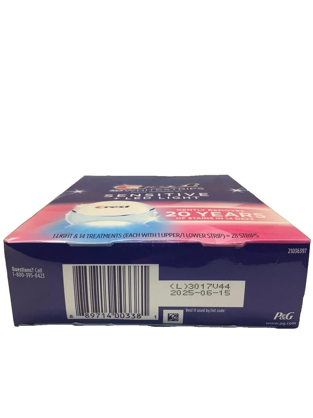Crest 3D White Whitestrips Sensitive LED Light Kit - 28 Strips + 14 Treatments
