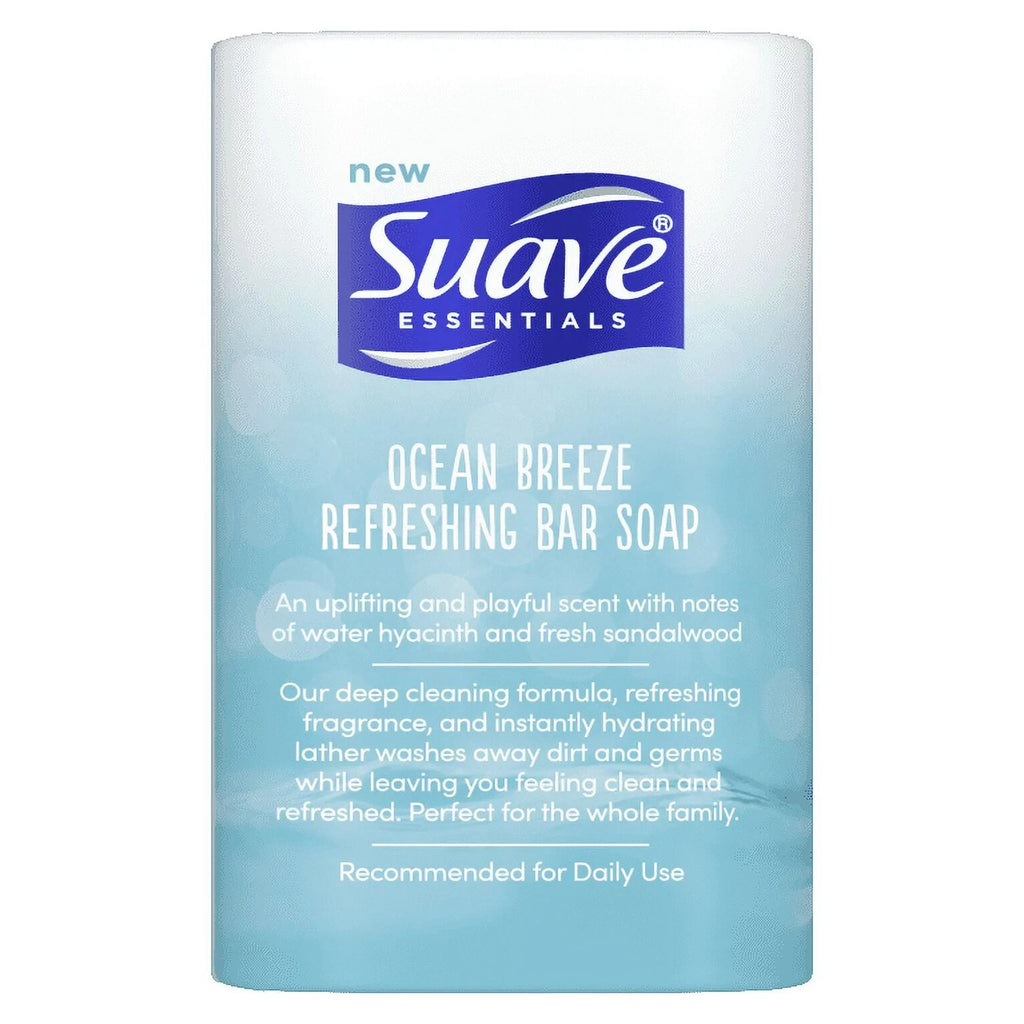 Suave Ocean Breeze Bar Soap Pack of 2 - Hydrating Refreshing Cleansing Bars