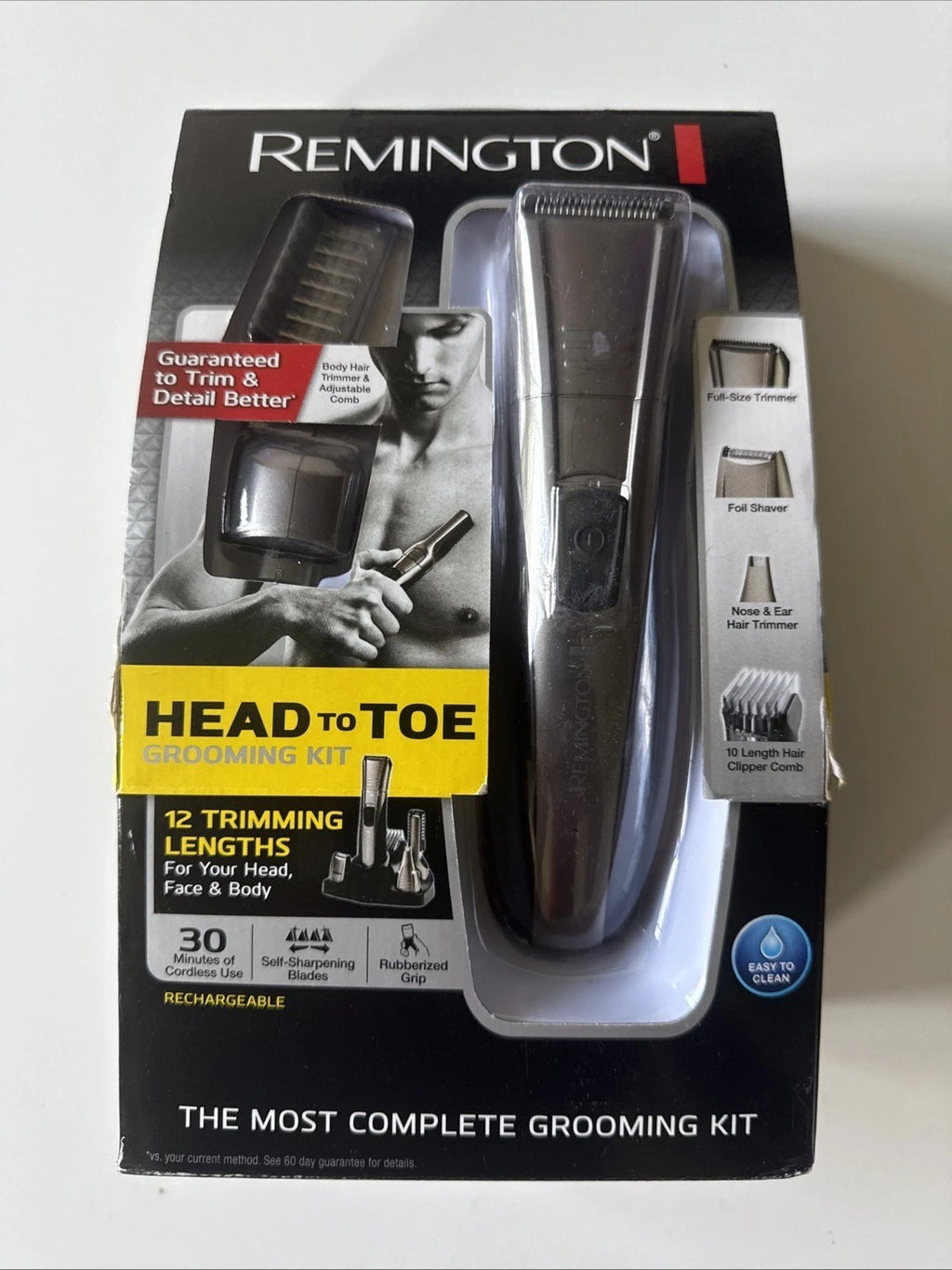 Rechargeable Body Groomer Kit for Head-to-Toe Grooming with Multiple Attachments