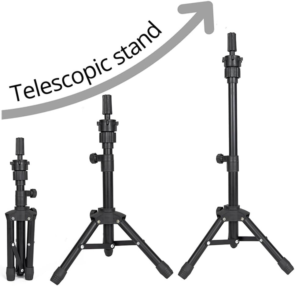 25 Inch Adjustable Wig Stand Tripod for Hairdressing Training