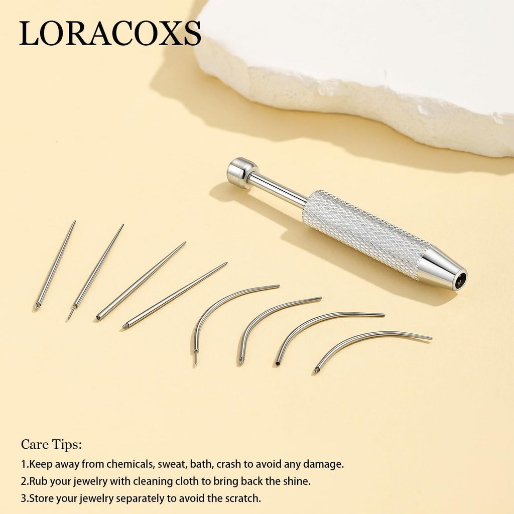 Piercing Taper Insertion Kit with Ball Grabber 14G 16G 18G 20G Body Jewelry Tools