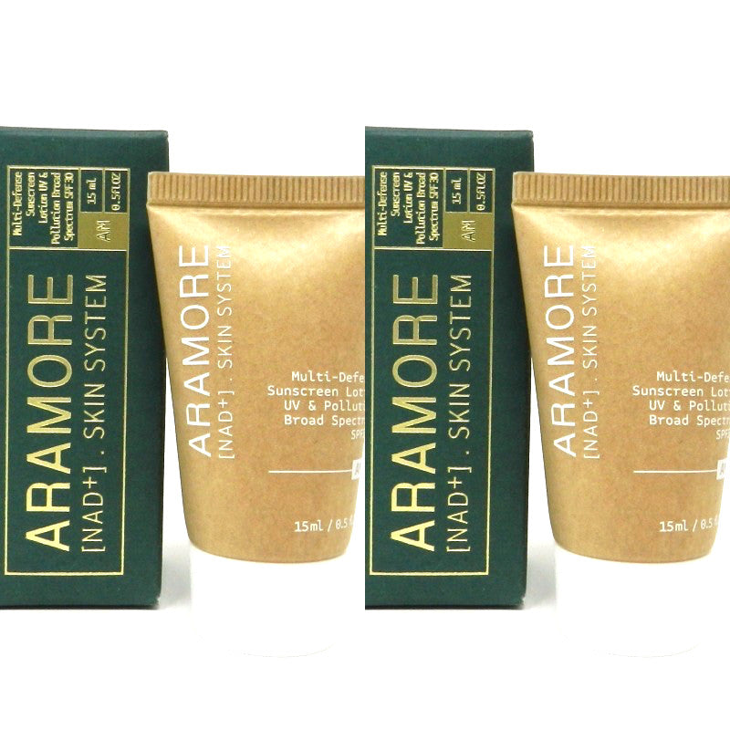 Aramore SPF 30 Sunscreen Set of 2 Travel Size 0.5 oz Skin Protection