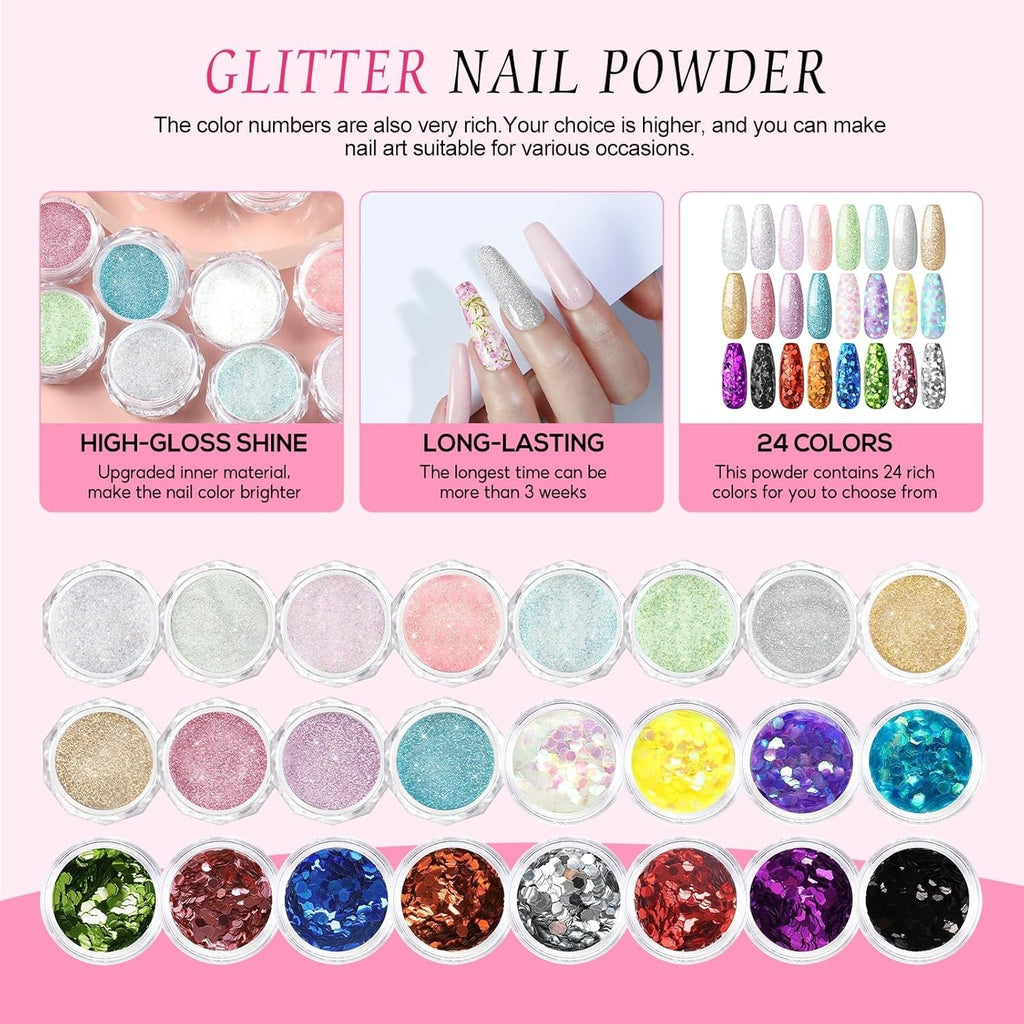 Professional Acrylic Nail Kit with Drill and UV Light for DIY Manicure
