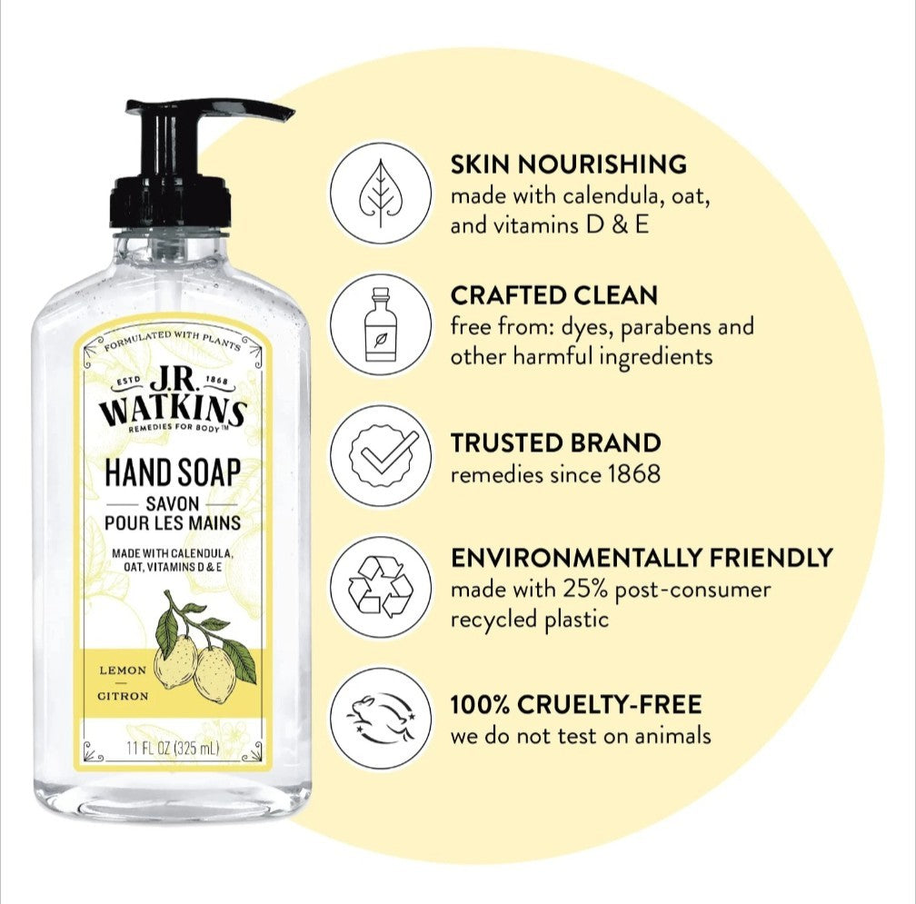 3 Pack Lemon Scent Gel Hand Soap - 11 Fl Oz | Refreshing Cleanser