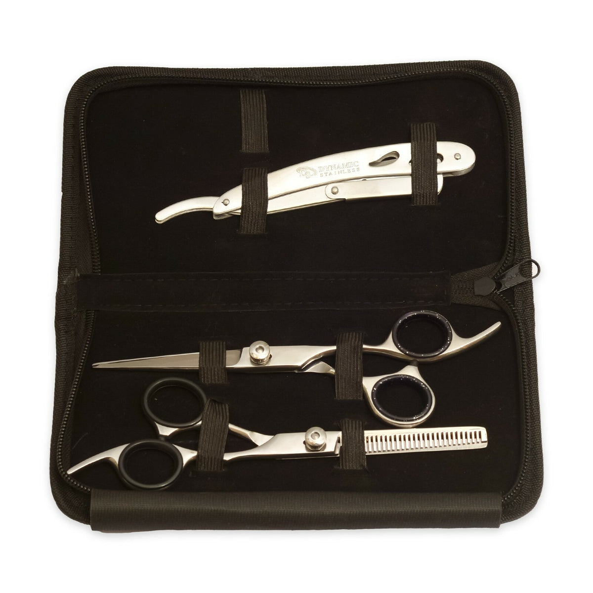 Barber Hair Cutting & Thinning Scissor Kit - 7 Inch Polished Steel
