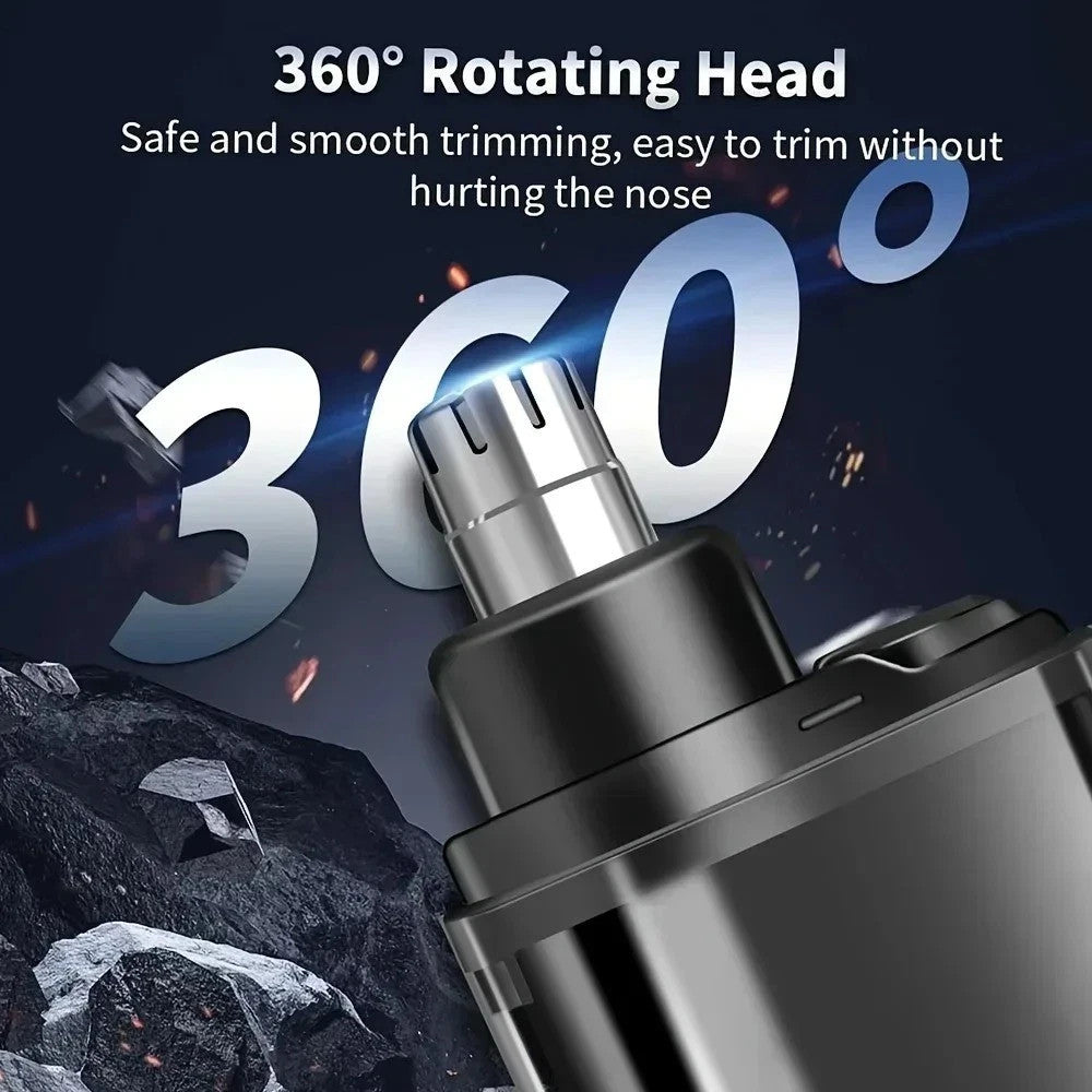USB Rechargeable Nose & Ear Hair Trimmer for Men Portable Grooming