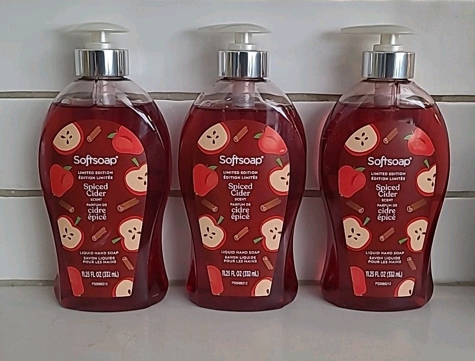 Spiced Cider Moisturizing Hand Soap Pack of 3 - Limited Edition Holiday Scent