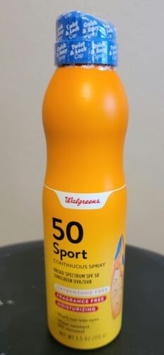 Water-Resistant SPF 50 Sports Sunscreen Spray - Easy Application 5.5 oz