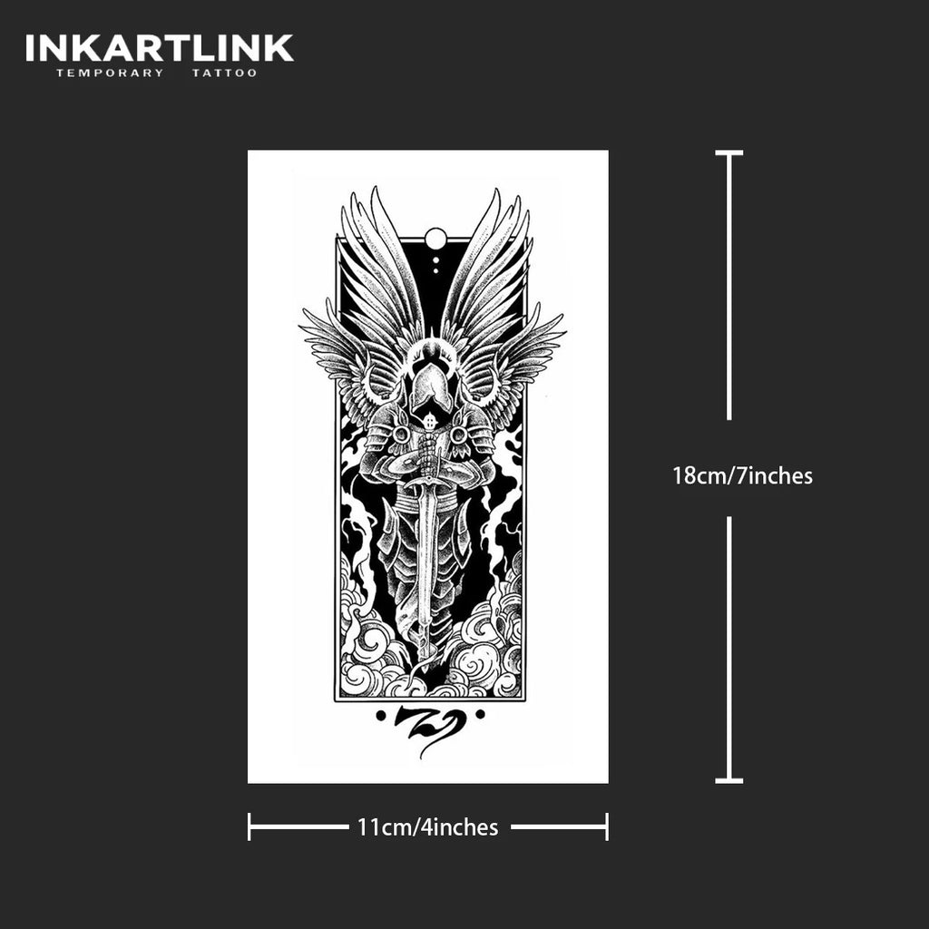 Temporary Tattoo - Angel Comes Waterproof 15 Day Wear New Technology