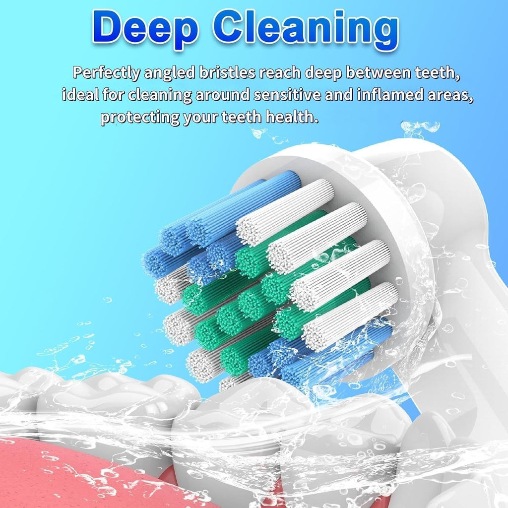 Replacement Toothbrush Heads 8 Pack for Oral B Electric Toothbrushes - Soft Bristles, Deep Cleaning
