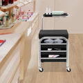 Manicure & Pedicure Tool Storage Cart with Adjustable Tray and Casters