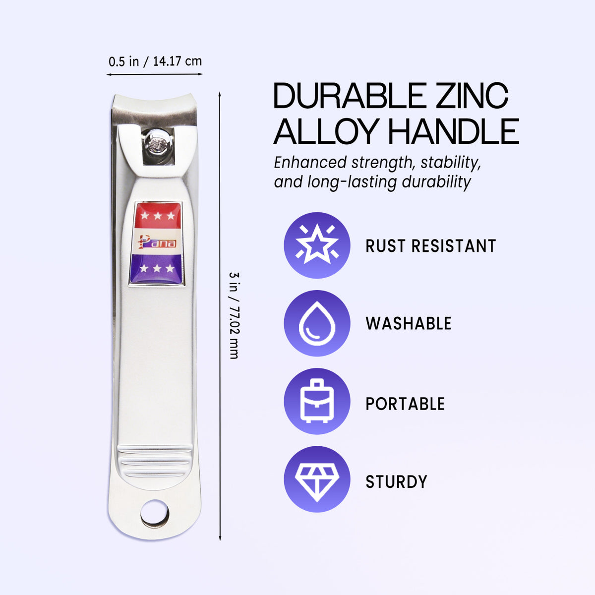 Nail Clipper with File - Manicure Fingernail & Toenail Cutter