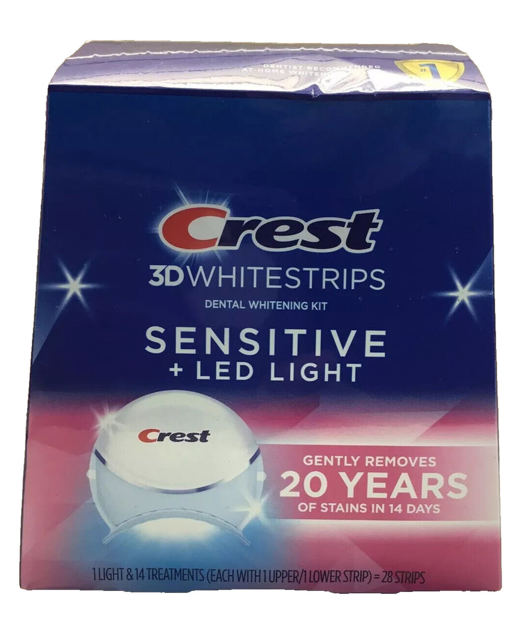 Crest 3D White Whitestrips Sensitive LED Light Kit - 28 Strips + 14 Treatments