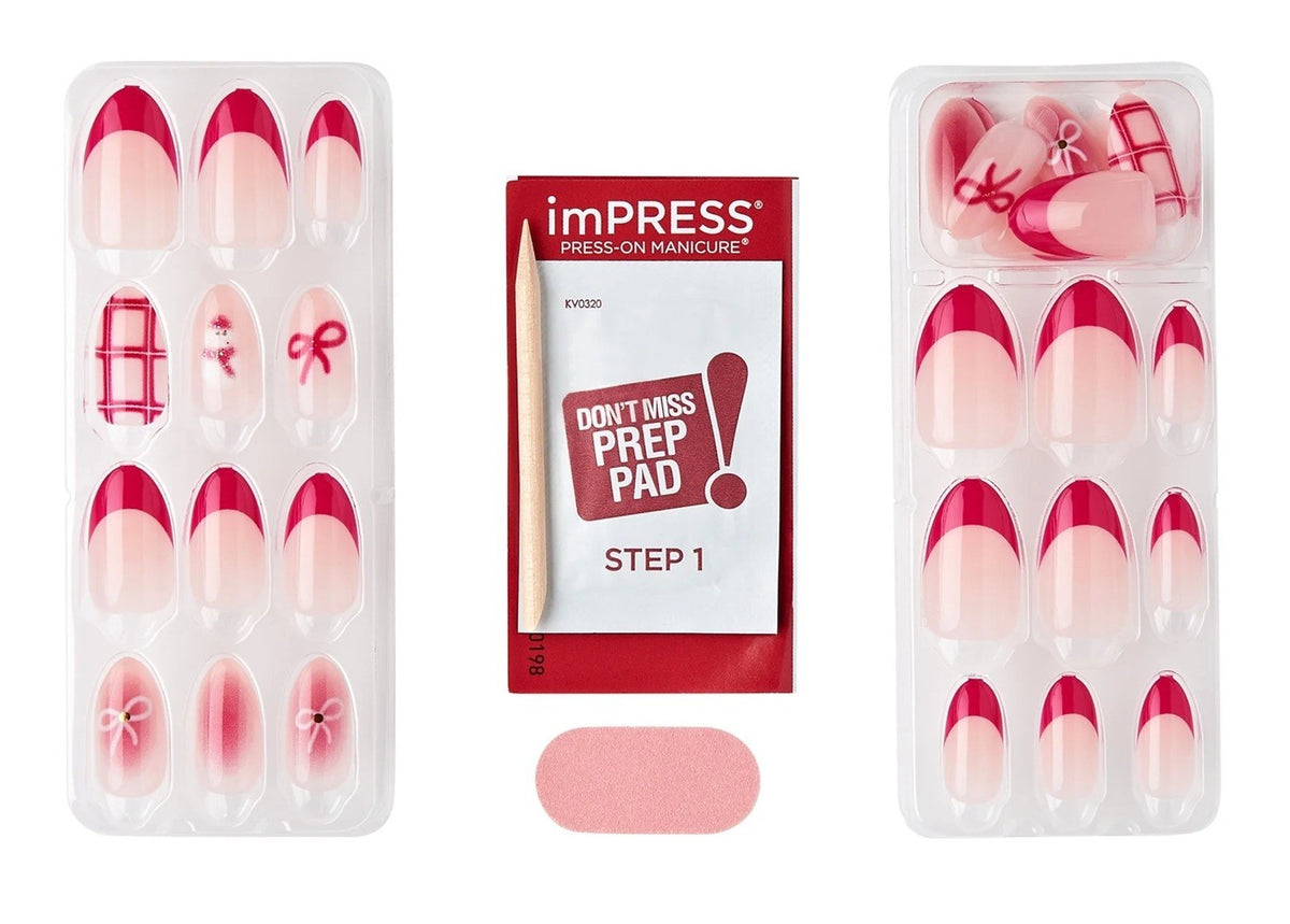 Holiday Christmas Press On Nail Kit - Instant Manicure with 30 Nails