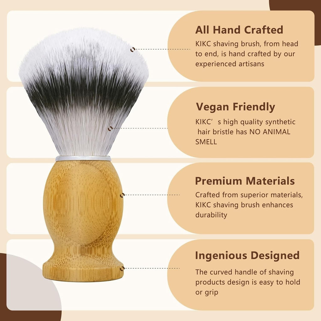 Men's Shaving Kit with Badger Brush, Razor Stand, Soap Bowl & Shaving Cream