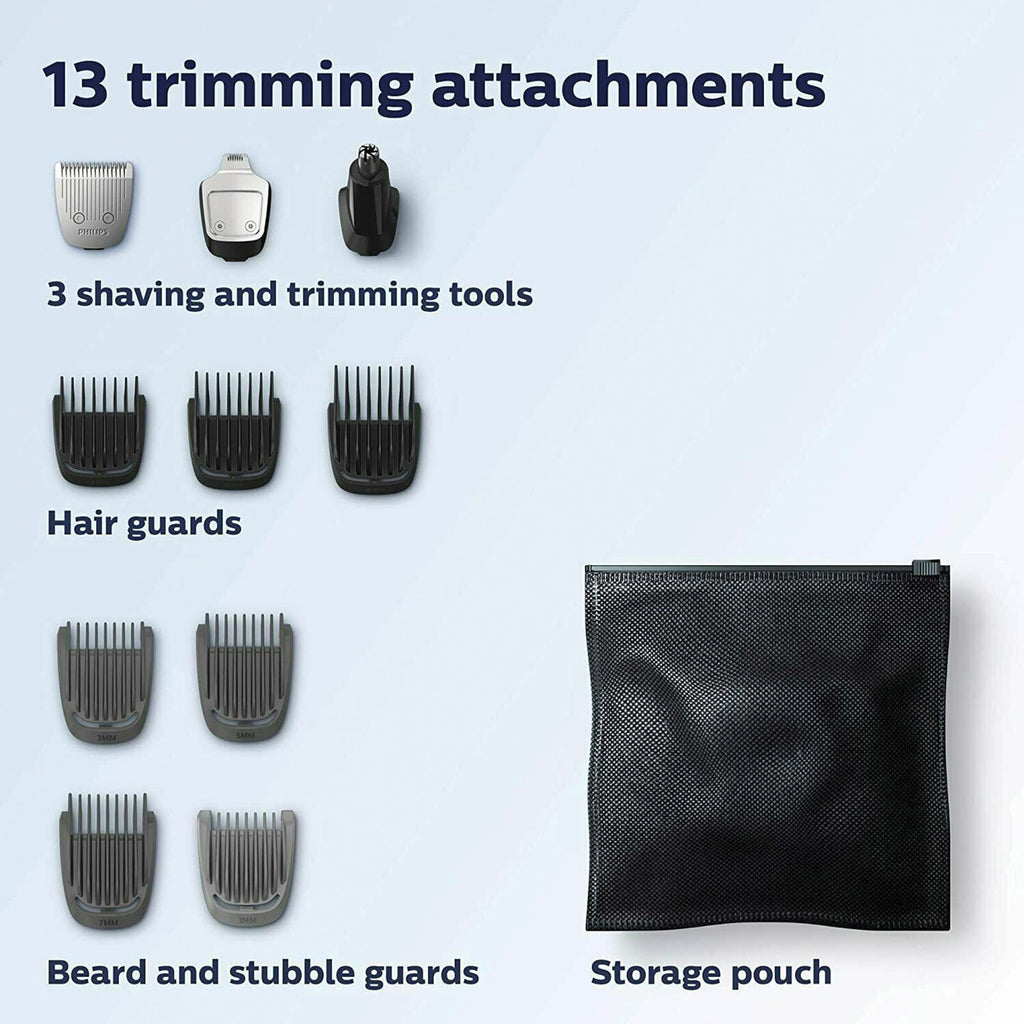 Multigroom Hair Clipper and Beard Trimmer with Nose & Ear Attachments