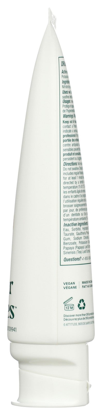 Sensitive Fluoride-Free Toothpaste 3 Pack - Natural Leaves Extracts