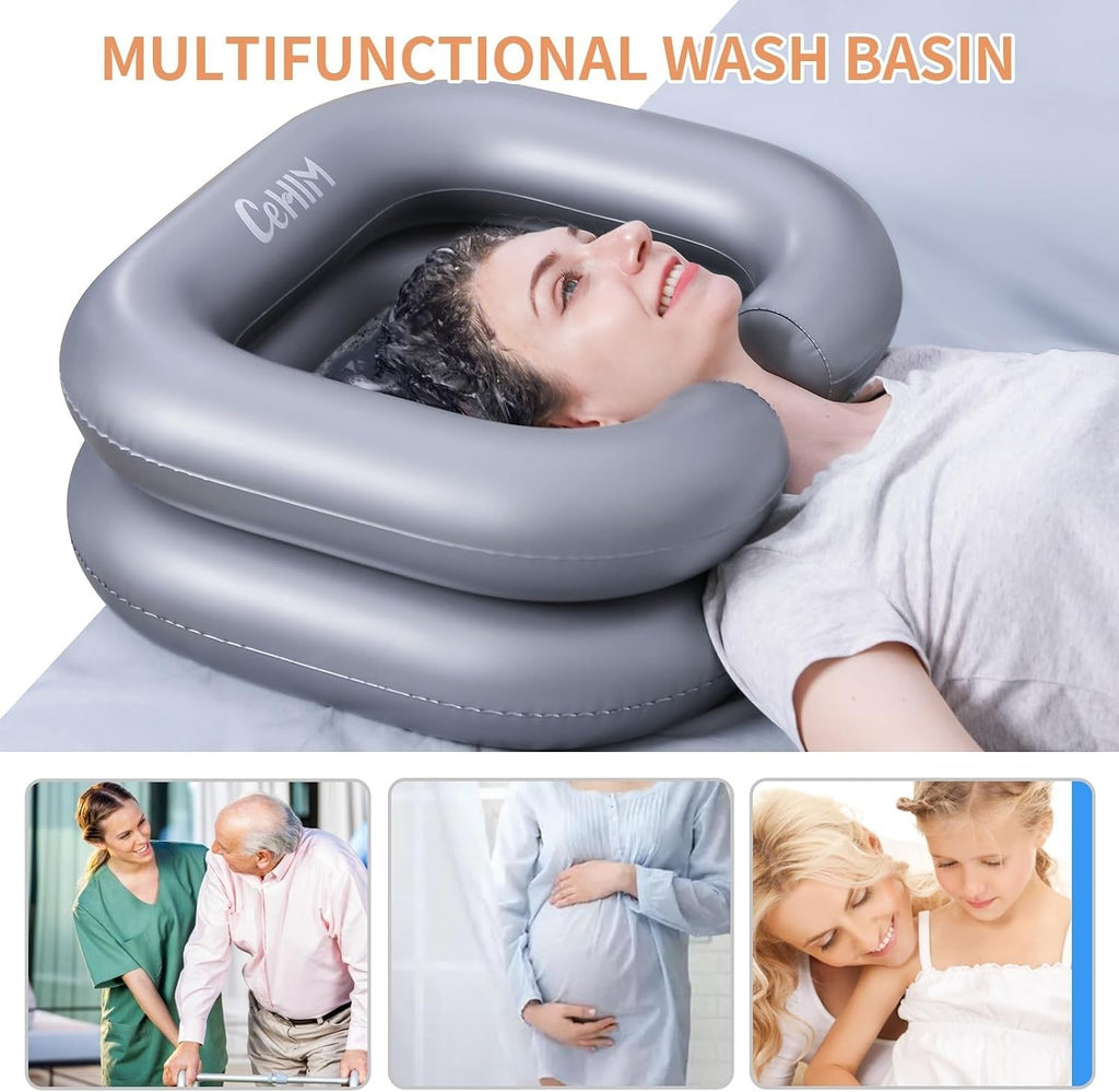 Inflatable Hair Washing Basin for Comfortable Home Hair Care