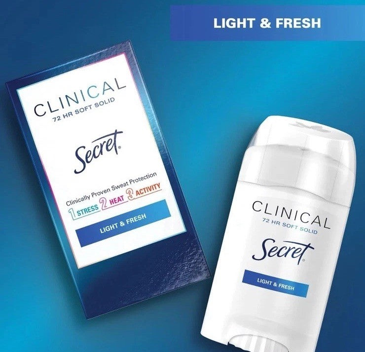 Secret Clinical Soft Solid Antiperspirant Deodorant Light & Fresh 3 Pack