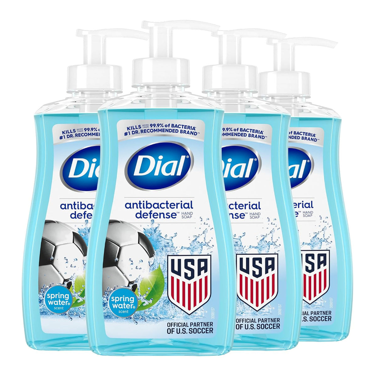 Liquid Hand Soap Aloe Spring Water 11oz Pack of 4 Antibacterial & Dermatologist-Tested