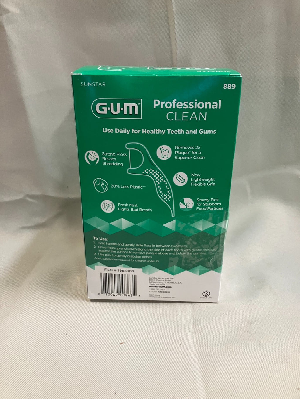 GUM Professional Floss Picks 450 Count - Dental Floss for Oral Care