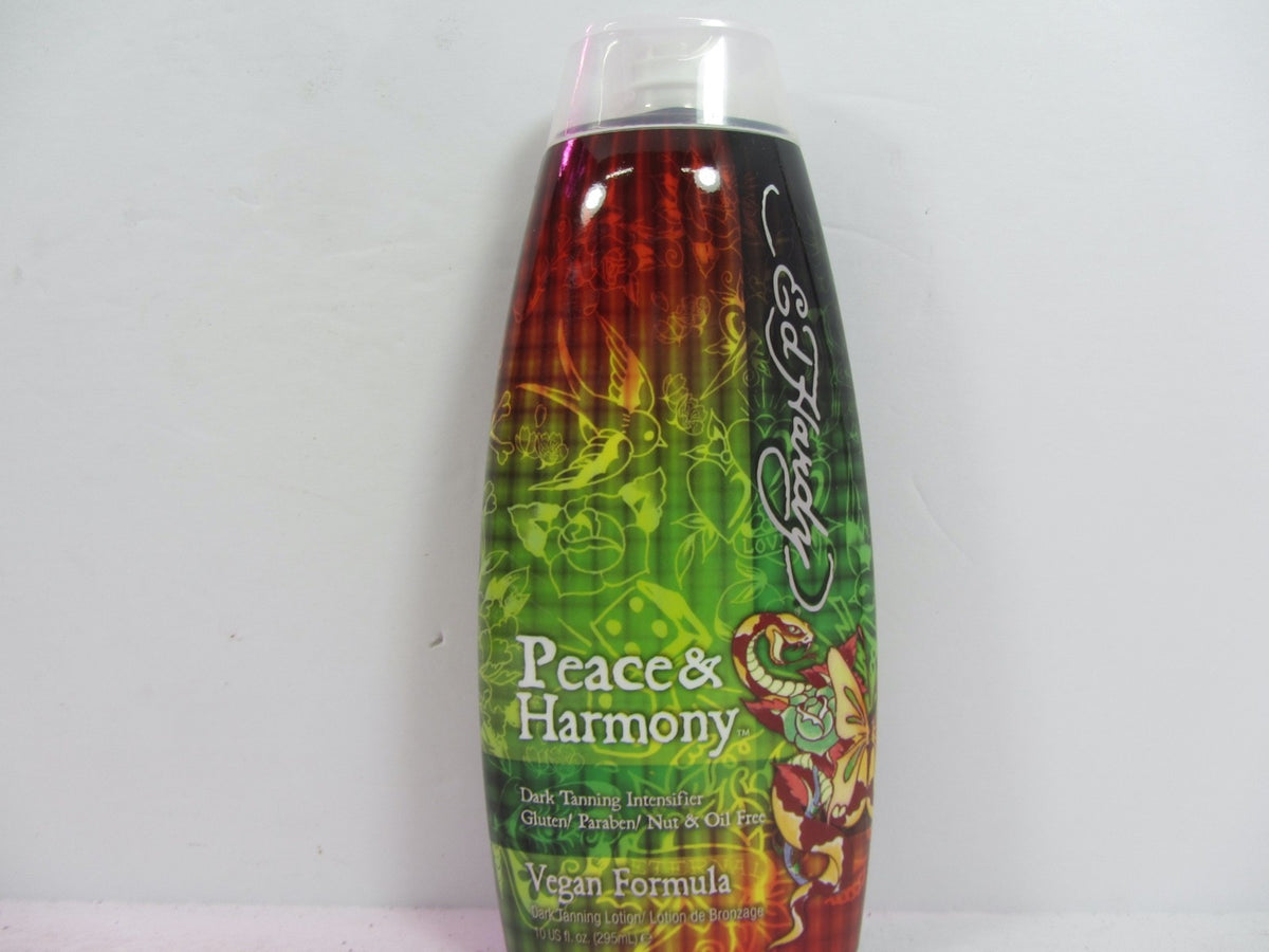 Ed Hardy Peace & Harmony Dark Tanning Lotion No Bronzer Vegan Formula 10 fl oz