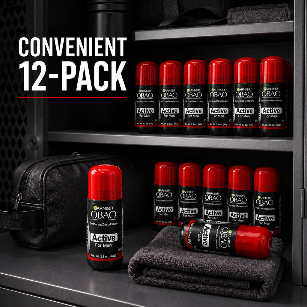 Men's Roll-On Deodorant Pack - 12 x 2.3 oz / 65 g for Underarm Freshness