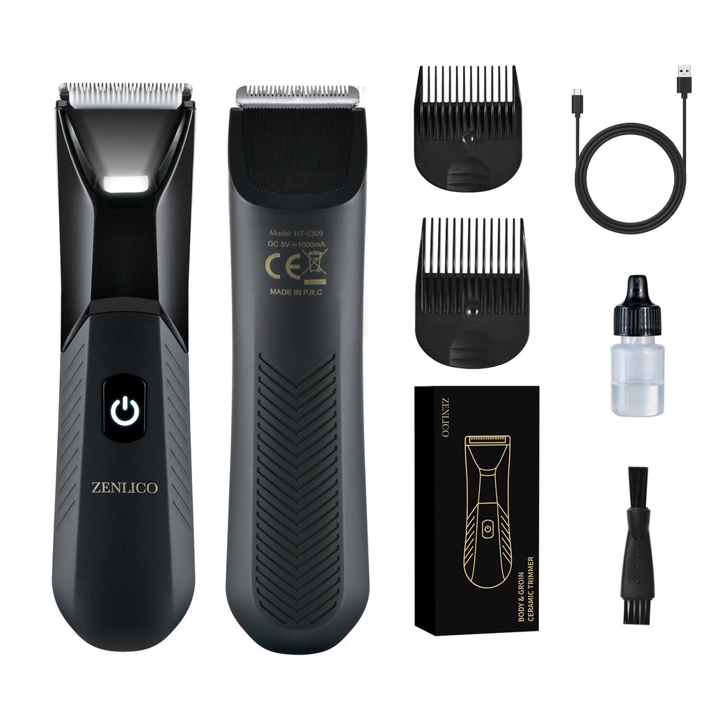 Rechargeable Body Hair Trimmer for Men - Waterproof & Precise Grooming