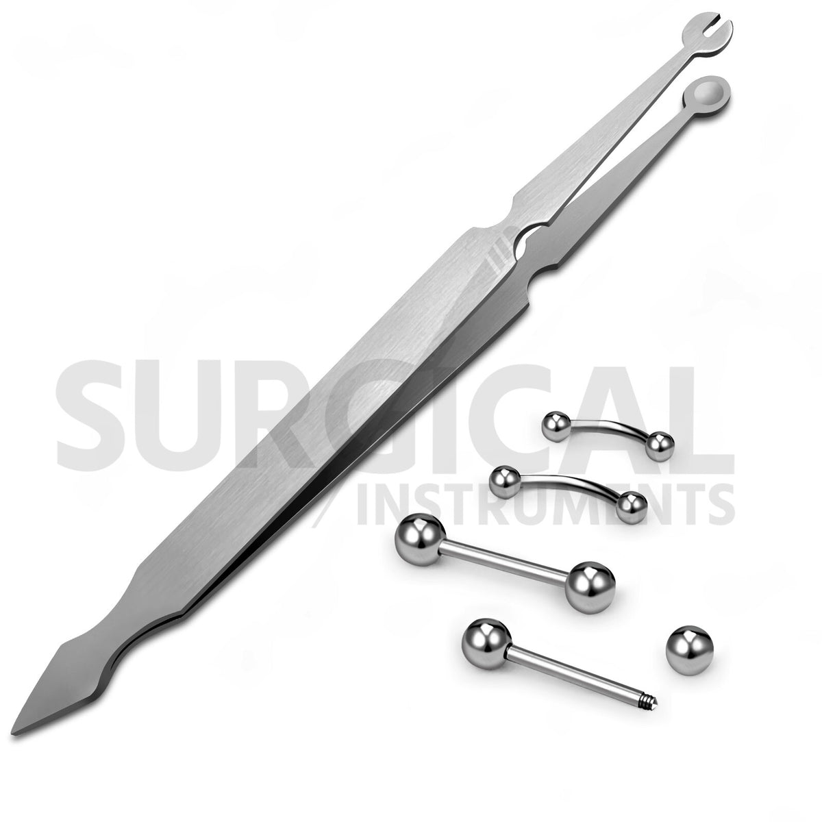 3 Pcs Piercing Barbell Clamp Forceps Pliers Catch Tool Set