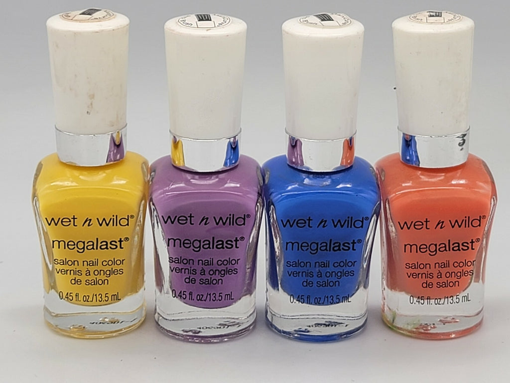 4 Assorted Wet N Wild Megalast Nail Polish Sets - Spring Colors